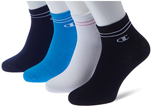 Champion Unisex – Kinder und Jugendliche Seasonal Junior 7PP Short Crew Kurze Socken, Multicolore (Rosa/Grigio Scuro/Grigio Chiaro/Nero/Blu/Bianco/Celeste), 27-30 EU (9-11.5 Kids UK)