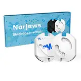 Norjews Steckdosen Kindersicherung [20 Stück] - Steckdosenschutz mit Drehmechanik, Kindersicherung für Steckdose, Steckdosensicherung für Babys und Kinder - Weiß