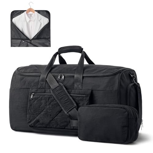 S-ZONE 50L Unisex 2-in-1 Umwandelbarer Kleidersack Nylon Kleidertasche Anzugtasche Carry On Garment Bag mit Kulturbeutel
