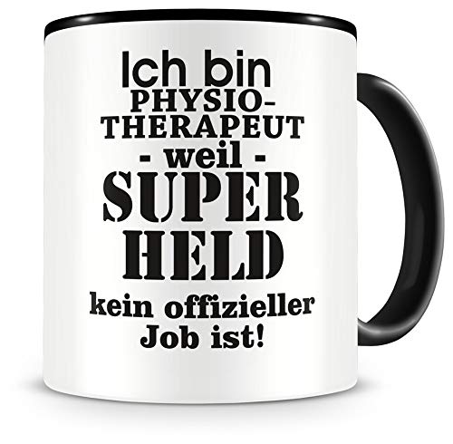 Samunshi® Physiotherapeut Tasse mit Spruch Geschenk für Physiotherapeut Mann Frau Kaffeetasse groß Lustige Tassen zum Geburtstag schwarz 300ml
