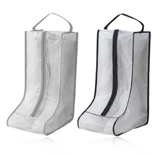 LEEQ 2pcs Stiefel Aufbewahrungstasche - Tragbare Stiefeltasche mit Griff Staubdicht und Wasserdicht Stiefel Garage Reise-Schuhtasche Shoes Bag für Zuhause, Reisen