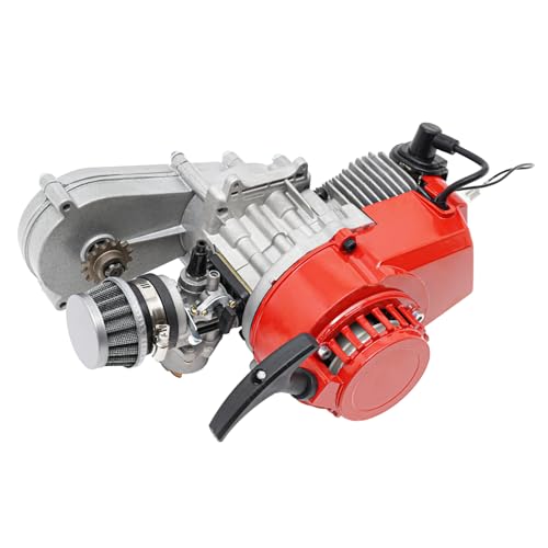 Wensiy 49cc 2 Takt Motoren, Aluminum Hub Motor, Pocket Car Motor Ausgestattet mit Kraftstofftank, Einzylinder Dirt Bike Motoren für Pocket Bike ATV oder Mini Dirt Car.