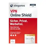 Steganos VPN Online Shield 2024 | Das Internet wie ich es will: Sicher. Privat. Werbefrei | Made in Germany | Aktivierungscode per Email