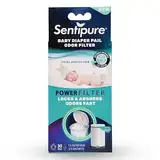 Sentipure® Windeleimer Gerüche filter - absorbiert schlechte Gerüche, gefährliche Ammoniakgase, Ultra saugfähig, Kompatibel mit gängigen Windeleimer: Spross, Angelcare, Ubbi - 1x Filter für 30 Tage