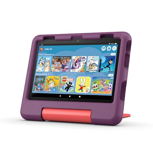 Das neue Amazon Fire HD 8 Kids-Tablet, für Kinder von 3 bis 7 Jahren | 3 GB RAM, werbefreie Inhalte, mit integrierter Kindersicherung, 13 Stunden Akkulaufzeit, 32 GB, violett (2024)