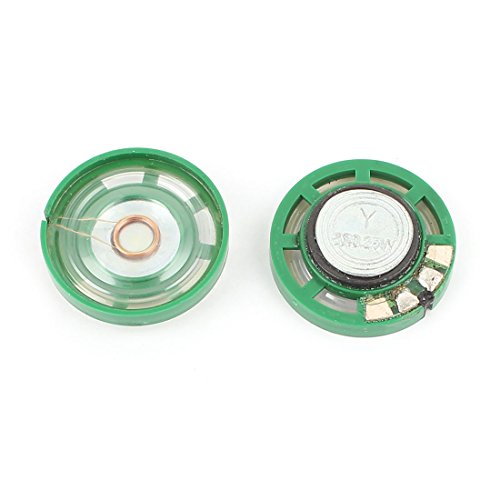 sourcing map 2Stk 0,25W 8Ohm 27mm Rund Plastik Gehäuse Magnet Elektrischer Verstärker de