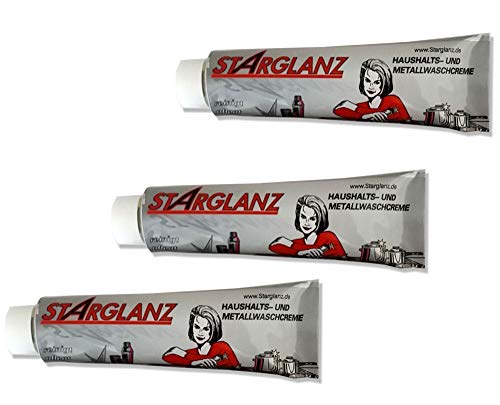 STARGLANZ Oberflächenpolitur "STARGLANZ" - Metallwaschcreme 3x150ml Tuben