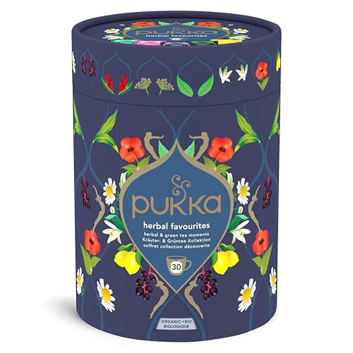 Pukka Bio Tee Geschenkset, Tee Dose "Lieblingstee", Manuka Honignote, Matcha Tee, Morning Berry, Pfefferminztee, Geschenkidee, 5 Varianten, 30 Teebeutel
