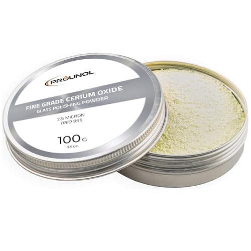 Prounol Cerium Oxide 100g – Ceroxid Feines Polierpulver Glaspolierer – TREO 99% - 2.5 Mikron