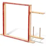 Tufting Frame Tufting Gun Frame Holzteppich Making Frame Kit Teppich Tuft Rahmen Geeignet für Elektrische Teppichpistole Tischdisplay DIY Handwerk Tischständer Rahmen Tapisserie Herstellung Werkzeug