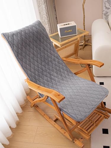 CTIANT Recliner Kissen Vier Jahreszeiten Atmungsaktive Schaukelstuhlkissen Solid Color Wicker Stuhl Sitzkissen mit Krawatten rutschfeste Stuhlauflage für Home Office