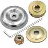 Freischneider Zubehör - 5 STK Metallgetriebe Klinge Mutter Set, Ersatzteile für Motorsensen, Rasenmäher Blade Adapter Kit, Freischneider Messer und Rasentrimmer Zubehör