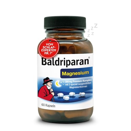 Baldriparan® Magnesium - hochdosierter Premium-Komplex mit Magnesiumbisglycinat. Vom Nr. 1 pflanzlichen Schlafexperten aus der Apotheke. Hohe Bioverfügbarkeit. Labor geprüft, hochdosiert. Vegan.