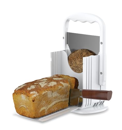 Xocome Brotschneider, Bagelschneider - Handbrotschneidemaschine mit leicht zu greifendem Griff für Bäckerei, Restaurant - Edelstahl, stainless steel