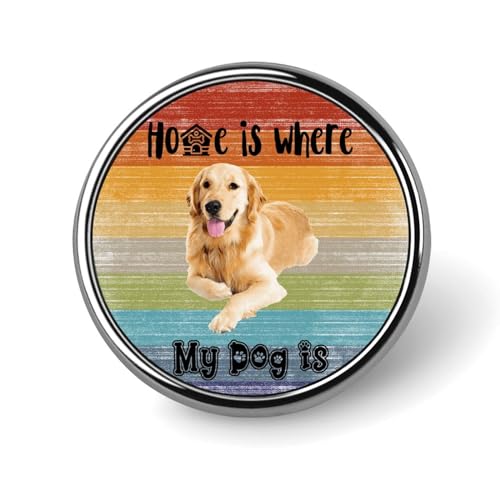 Freecustom Home Is Where My Dog Is Dog Pins Pack Dogs Puppies Dog Mom Gift Pins for Backpacks Hat Pins Dog Animal Backpack Pins Bright Puppy Doggy Button Pin For Backpacks Bag Hat Cloth, 1 Stück