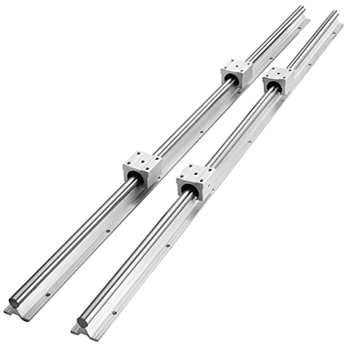 Frantools SBR20-1000mm 2 x Linear Rail Set 4 x Block Maschinenschleifen Linearführung Durchmesser: 20 mm