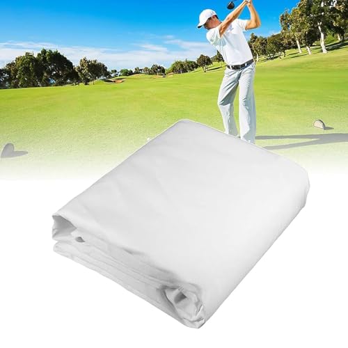 Golfsimulator-Aufprallschutz, Golfsimulator für zu Hause, mit Schalldämmung, 0,4 mm dickes Vorhangmaterial aus weißem Stoff, schlagfest, Golfsimulatorschutz für das Golftraining 3X2M