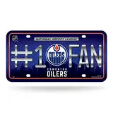 Rico Industries NHL Hockey Edmonton Oilers #1 Fan Metall Auto Tag 21,6 x 27,9 cm – ideal für LKW/Auto/SUV