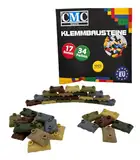 CMC imports 30 x Sandsack Klemmbaustein 2x3 Noppen Baustein WWll Hochwasser Bundeswehr Dunkel Beige Armee Militär City Farben wählbar (999 - Mix)