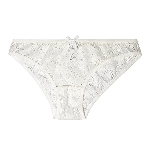 Damen Sexy Unterwäsche Unten Offen weiche Hipster-Höschen, Damen, Stretch, sexy Slips Unterwäsche Herren Shorts (White, S)