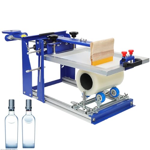 Manueller gebogener Siebdruckdrucker mit gebogener Presse, Zylinder-Siebdruckmaschine, Desktop-Siebdruckmaschine, für Flaschen, Becher, Tassen,170mmmodel