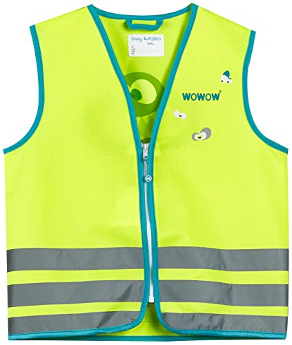 Wowow Unisex Kinder Crazy Monster Reflexweste, Gelb/Silber, XS