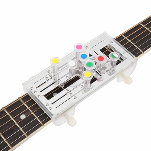 Gitarren Übungshilfe, Akustikgitarre Ein Tasten Lernsystem Klassisches Gitarren Übungshilfe Griffbrett Akkord Lernen Tools Gitarrentrainer Gitarre Handformtrainer Akkordtrainer Zubehör für Anfänger