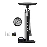 CLOLOP Fahrradpumpe Fahrrad Standpumpe mit Manometer,Fahrradpumpen mit Presta und Schrader Reifenpumpe multifunktionale Luftpumpe für Rennrad MTB Sportballpumpe