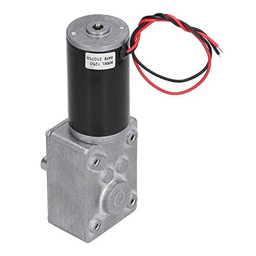 Tbest Lüftermotoren, Schneckengetriebemotor, selbstsichernde, elektrische Reduktion aus Aluminium-Druckguss, 12 V, 80 U/min, 5 U/min