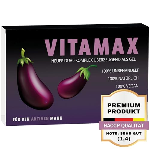 VITAMAX Dual-Komplex | Für aktive Männer | Soforteffekt für mehr Verlangen und Lust | 5 Beutel | Hochdosiert 500mg Tribulus Terrestris, Roter Ginseng,Zink | HACCP in Germany