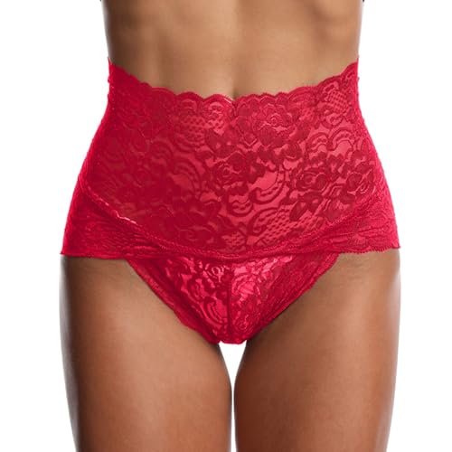 May Unterwäsche Damen Damenunterwäsche Übergröße Höschen mit hoher Taille Und Unterwäsche Damen String (Red, S)