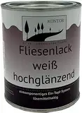 Fliesenlack Fliesen Farbe weiß glänzend Profi Qualität Kontor 750ml