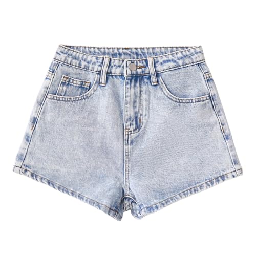 Sommer Denim-Shorts für Teenager-Mädchen,Kinder High Waist Jeans Shorts,Sommershorts Atmungsaktiv Freizeit Kurze Hose, Weich Kurz Jeanshose,Casual Dünne Hotpants 12-16 Jahre (#3, 12-13 Years)