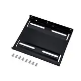 BIGtec Festplatten Adapter SSD HDD Einbaurahmen 2,5" auf 3,5" Wechselrahmen PC Computer Halterung Schienen Mounting Frame schwarz Metall