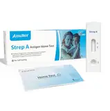 AssuTest Strep A Antigen Haus-Selbsttest-Kit Schneller Strep Hals-Test-Kit für den Nachweis von Gruppe A Streptokokken-Antigen Schnell & Genau Einfach zu folgen Selbsttest-Kit -1 Test