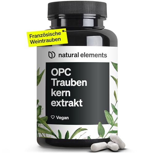 OPC Traubenkernextrakt - 240 hochdosierte Kapseln für 8 Monate - Reines OPC aus europäischen Weintrauben - Laborgeprüft, Vegan und in Deutschland produziert