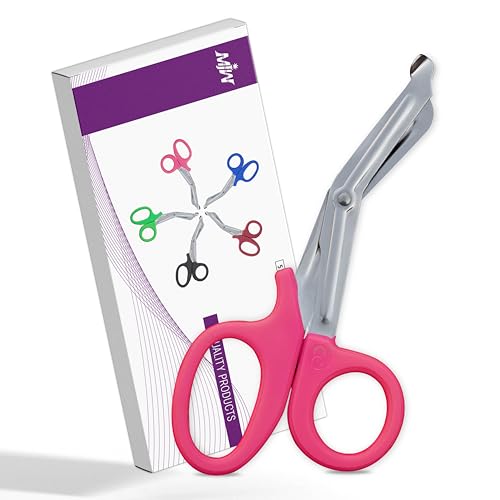 Utility Bandage Fire Rescue Tuff Cut Schere Erste Hilfe Krankenschwester Sanitäter Traumaschere Erste Hilfe Medizinische Schere (Rosa, 7.5)