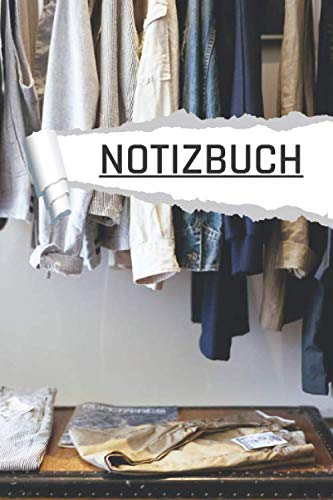 Notizbuch: Modegeschäft und Kleidung für den Schulanfang, Uni und Büro I Dot Grip I 120 Seiten I DIN A5 I Notizheft I matt
