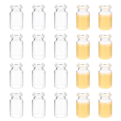 PATIKIL 6ml Klarglasfläschchen, 100er-Packung Headspace-Vials mit Crimp-Top, transparente Laborgläser für die Laborwissenschaft