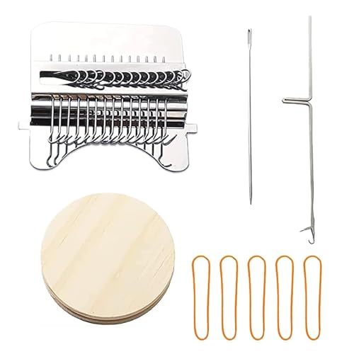 Allazone Darning Loom Machine, Small Loom Speedweve, 12 Haken Speedweve Darning Loom für Kunstvolle DIY Muster, Reparaturkleidung