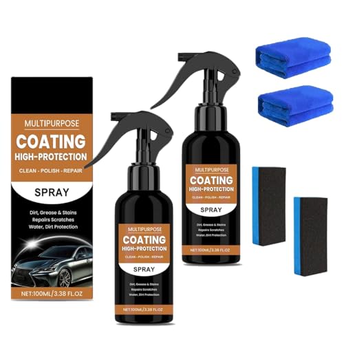 Turbo Shine Nexa, 100ml Nexa Turbo Shine, 3 in 1 High Protection Quick Car Coating Spray, Upgrade Car Anti-Scratch Spray for All Cars (2PCS)
