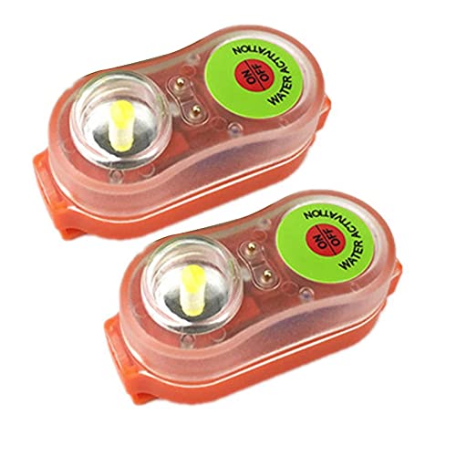 2 Stück Rettungswestenlampe | Persönliche Ortungsmarkierung | Rettungswesten-Stroboskoplicht, selbstleuchtende Rettungs-Taschenlampe im Freien