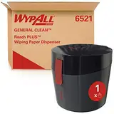 WypAll Reach PLUS General Clean Zentralentnahmespender mit Einzelblattentnahme 6521 – Spender für weiße oder blaue Rollen – 1-Blatt-Spender