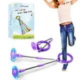 Jalunth Springring Fußkreisel Swing Wheel Outdoor Draußen Garten Strand Draussen Blinkt Spielzeug Spiele Kinder Erwachsene Jungen Mädchen 5 6 7 8 9 10 11 12 13 Jahre Geburtstag Geschenke mit Lichtrad