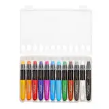 KINGART Stick Gel Crayons, Primary 12 Piece