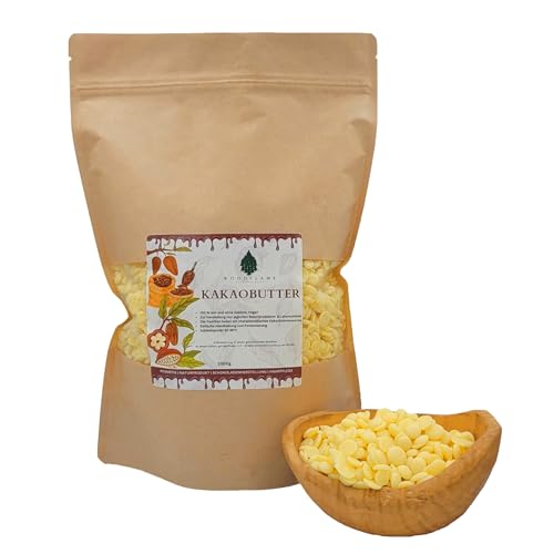 Woodflame Kakaobutter, Pastillen, 100g, Perfekt geeignet für Kosmetik, natürlich vegan und rein, Theobroma cocoa seed butter, Lebensmittelqualität