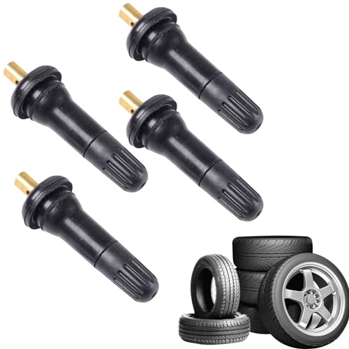 Auto Reifendrucksensor Ventil,TPMS 413 Gummi Ventile,4 Stück Gummi Reifen Ventile,Gummiventile,Felgenventile Reifen,Reifenventil Schwarz,Gummiventil Reifen,für TPMS/RDKS Reifendruckkontrollsystem