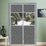 Pottwal Magnetischer Wärmeschutzvorhang mit Transparentem Fenster, 90×200 cm, Thermo Türvorhang, Selbstschließend, Wasserdicht & Winddicht, Isolationsschutz, Isolier Schutz, Thermovorhang