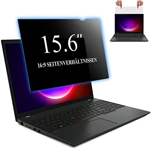 ngningo Notebook Laptop Blickschutzfolie 15,6 Zoll für 16:9 Seitenverhältnis, Sichtschutzfolie Privatsphäre & Anti Blaulicht Sichtschut Displayschutzfolie - BxH: 344mm x 194mm