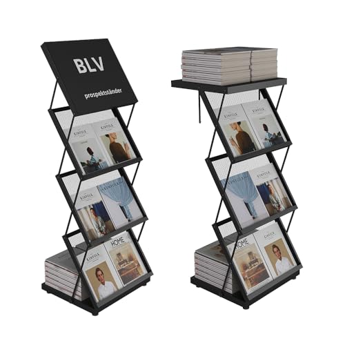 BLV Faltbarer prospektständer, zeitungsständer für Ausstellung und Messe, Büro-zeitschriftenhalter